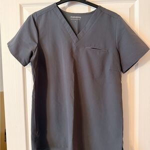 Mandala maternity Gray Scrub Top